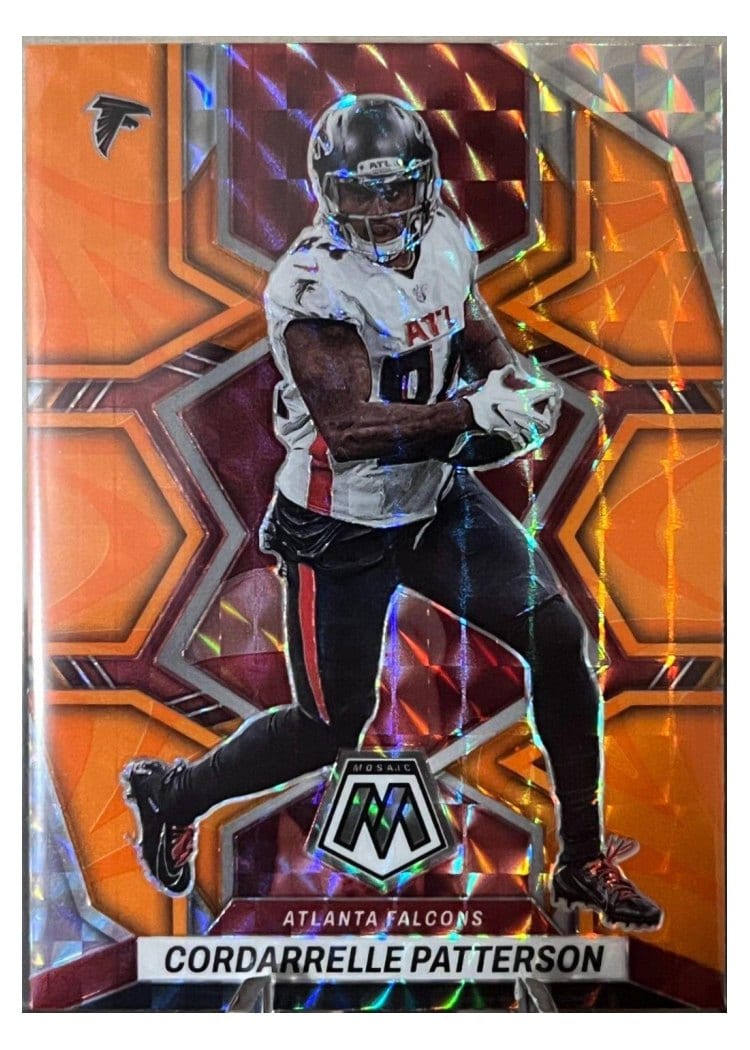 2022 Panini Mosaic Base Set Cordarrelle Patterson Reactive Orange #8 card
