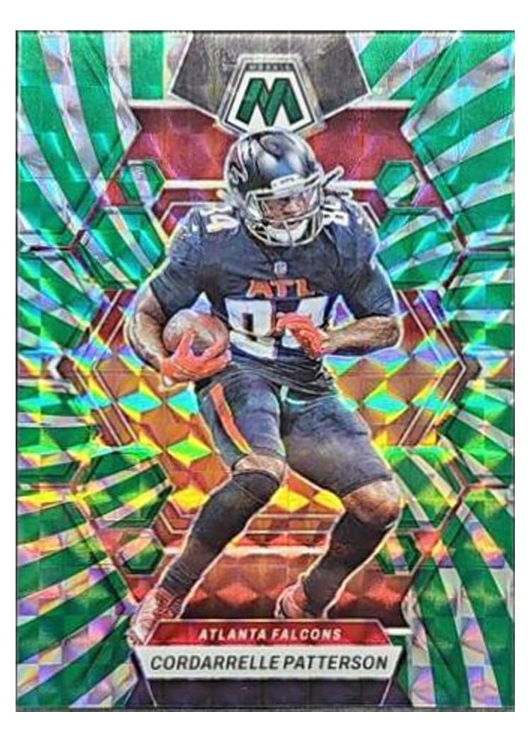 2023 Panini Mosaic Base Set Cordarrelle Patterson Green Swirl #7 card
