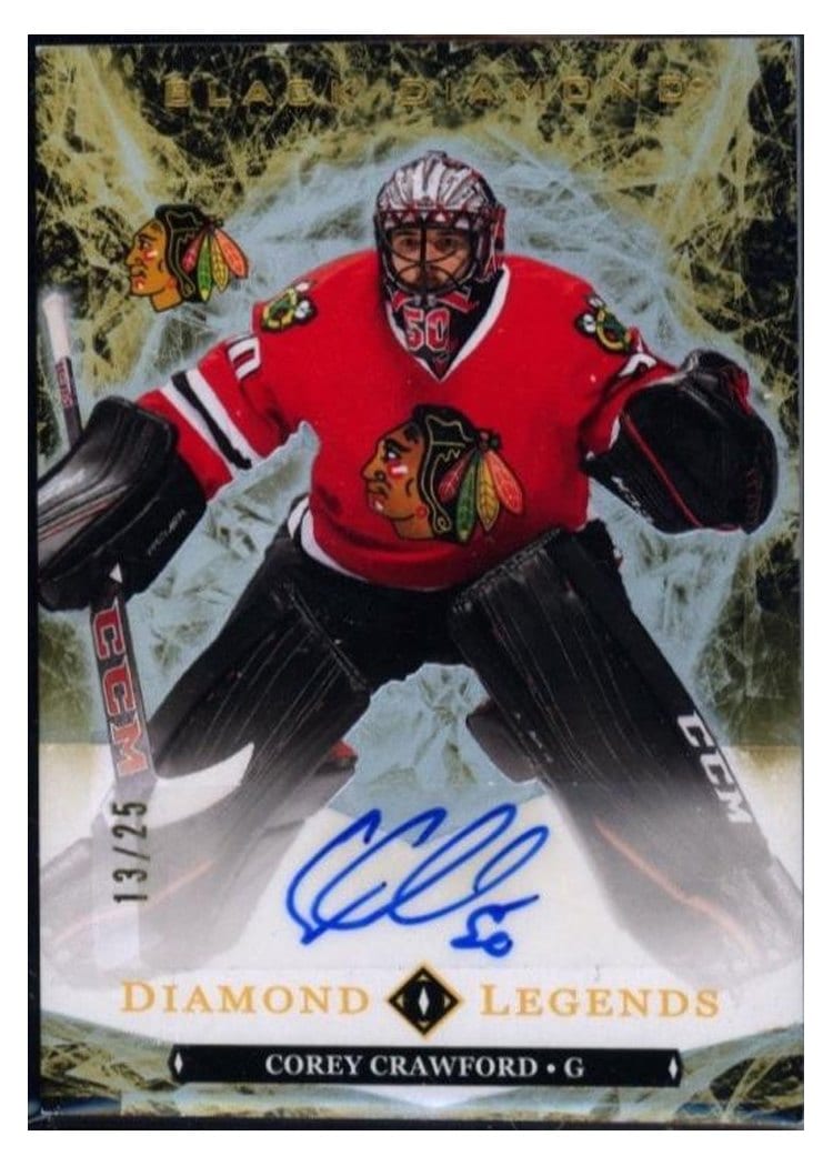 2024-25 Upper Deck Black Diamond Diamond Legends Corey Crawford #BDL-CC card