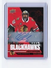 2025-26 Upper Deck Chicago Blackhawks Centennial Red Hot Autos Corey Crawford #59