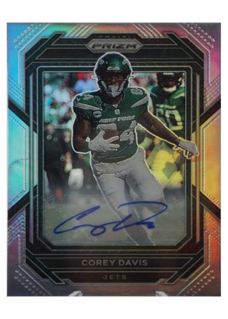 2022 Panini Prizm Base Set Corey Davis Autograph Silver #228 card