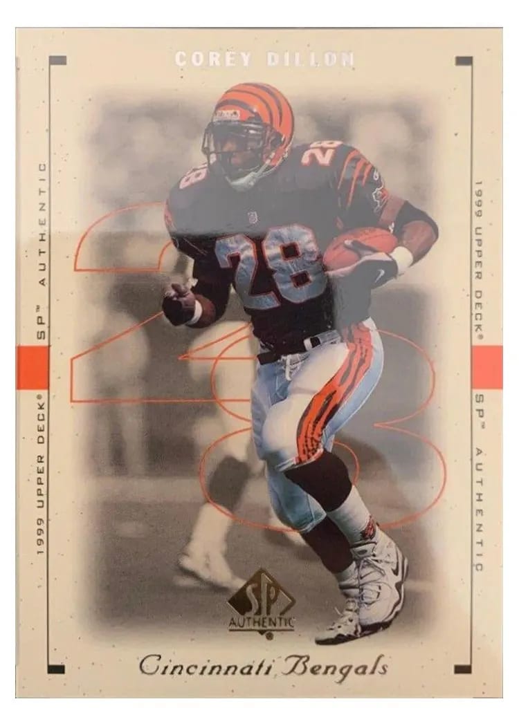 1999 SP Authentic Corey Dillon #17 card