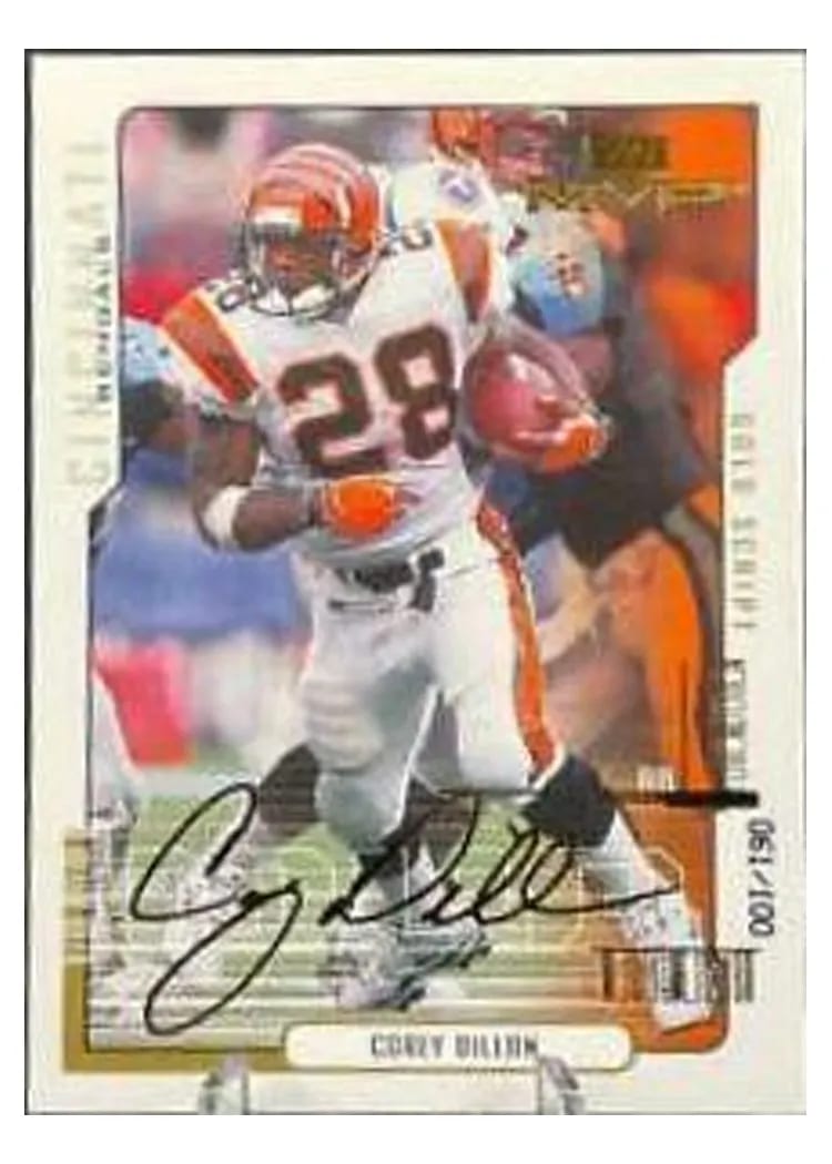 2000 Upper Deck MVP Corey Dillon #35 card