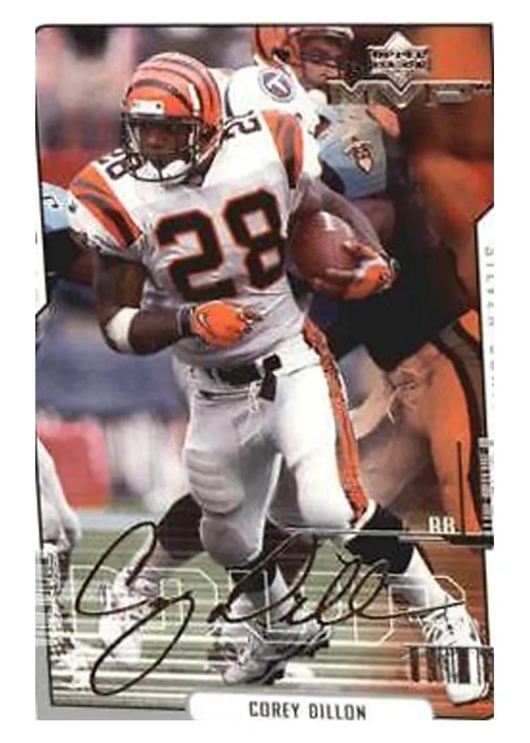 2000 Upper Deck MVP Corey Dillon #35 card