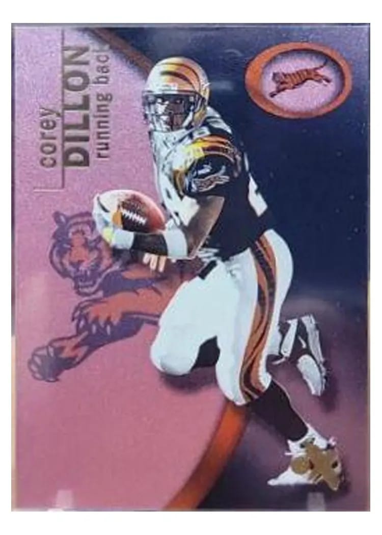 2001 Fleer E X Corey Dillon #53 card