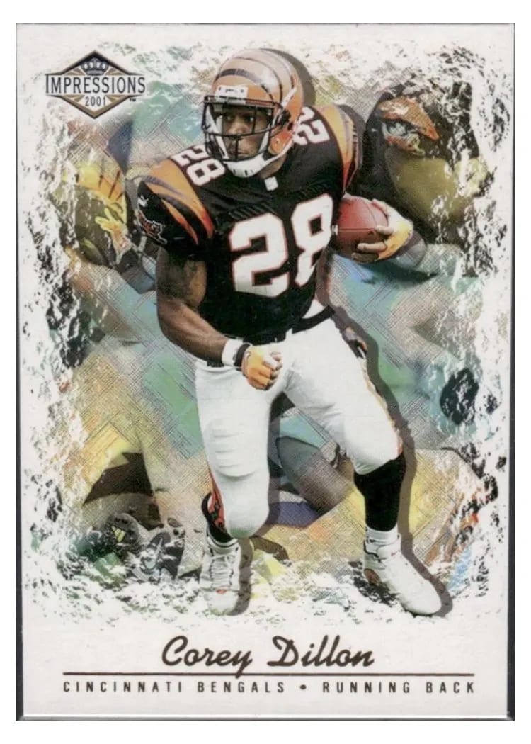 2001 Pacific Impressions Corey Dillon #28 card