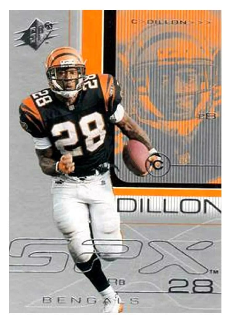 2001 Spx Corey Dillon #20 card