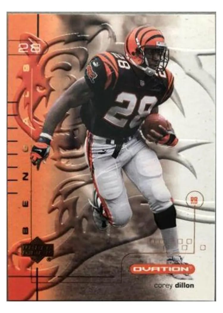 2001 Upper Deck Ovation Corey Dillon #21 card