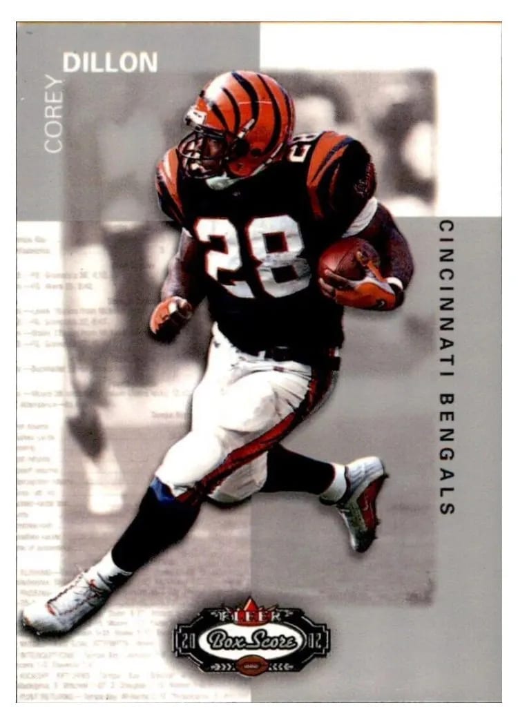 2002 Fleer Box Score Corey Dillon #30 card