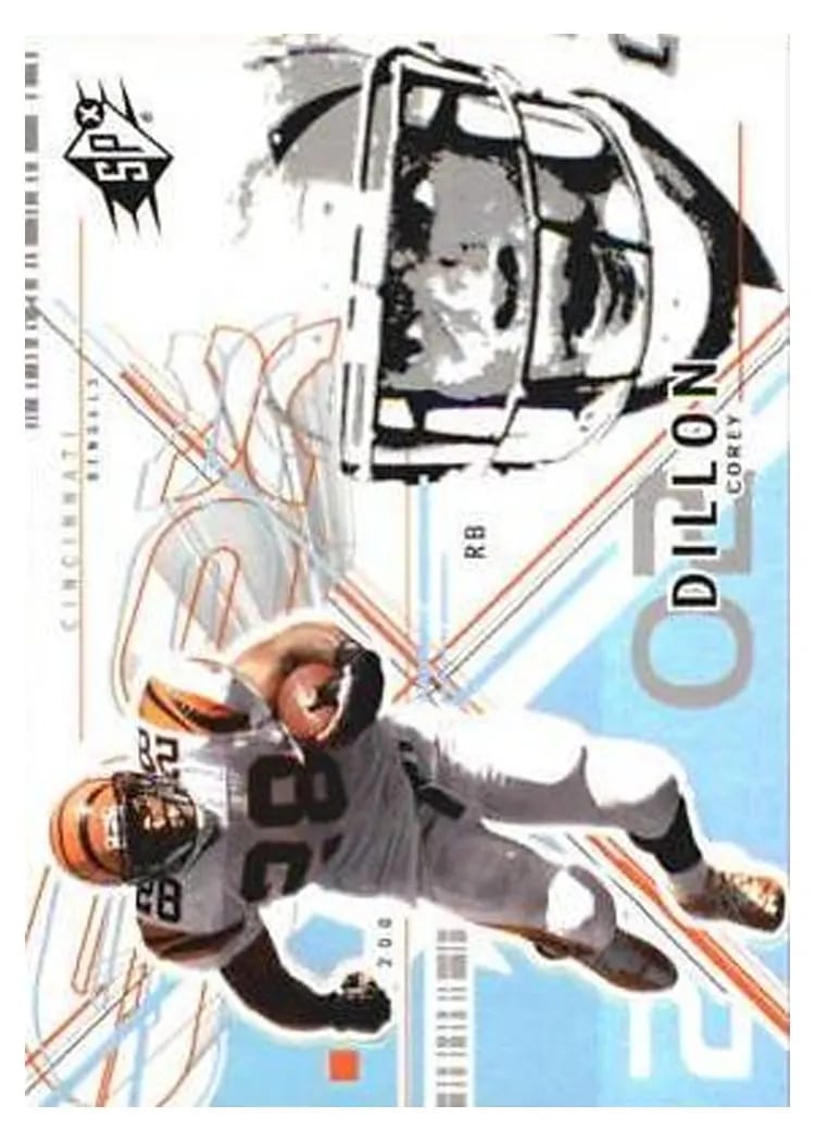 2002 Spx Corey Dillon #15 card