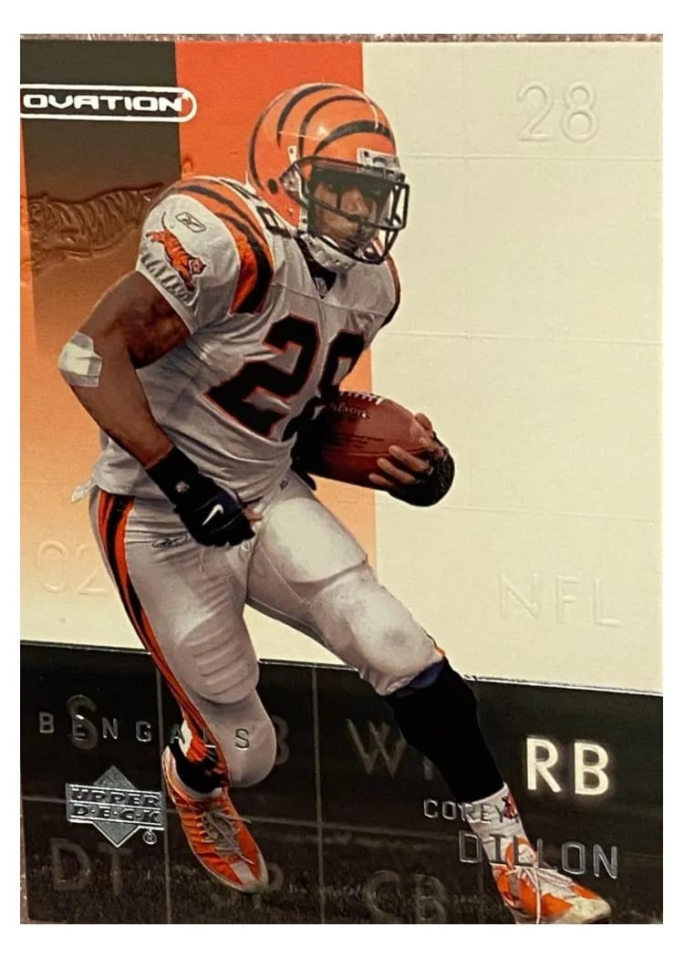 2002 Upper Deck Ovation Corey Dillon #19 card