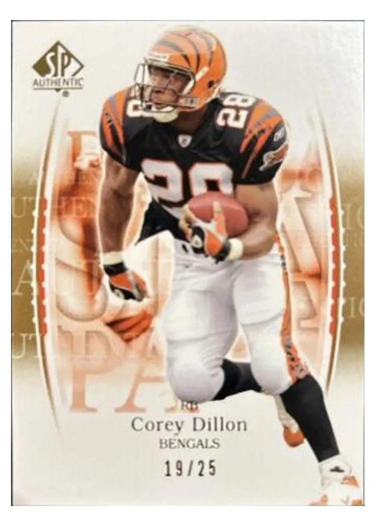 2003 SP Authentic Corey Dillon #42 card