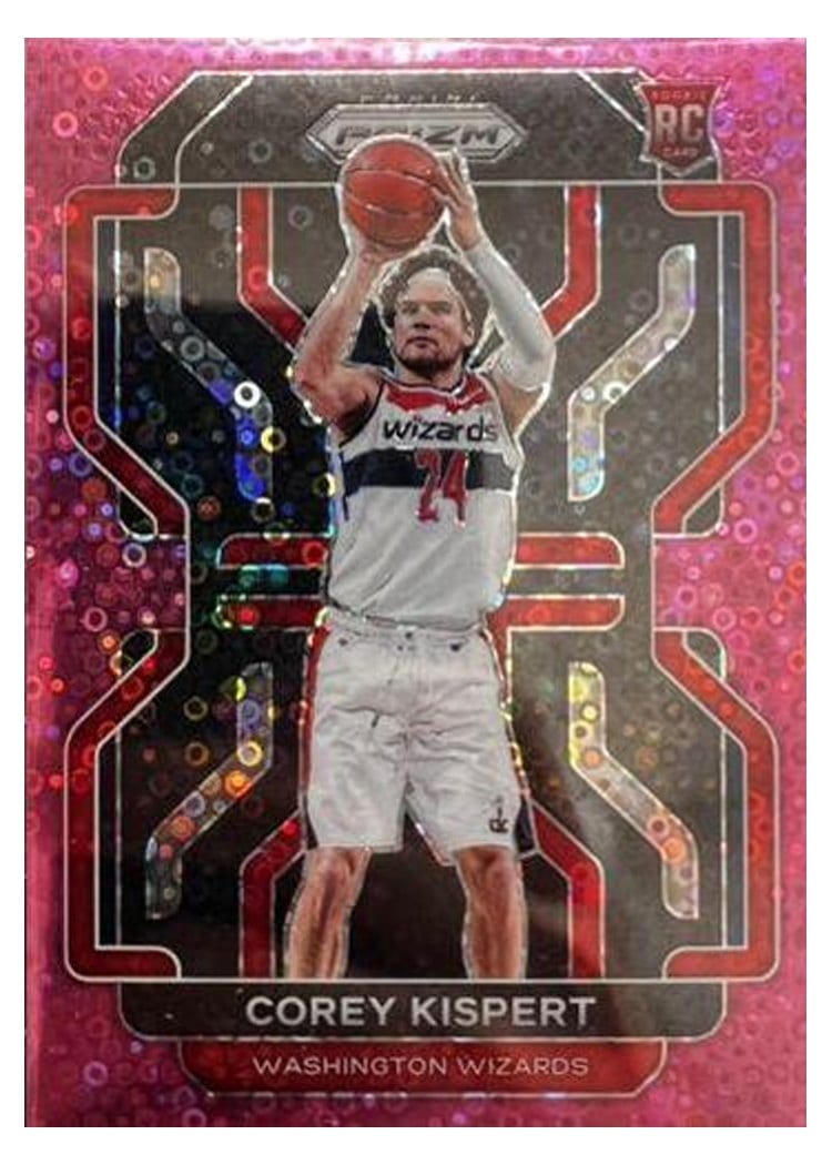 2021-22 Panini Prizm Base Set Corey Kispert Fast Break Pink Prizm #275 card
