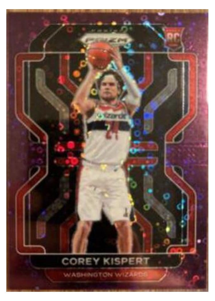 2021-22 Panini Prizm Base Set Corey Kispert Fast Break Purple Prizm #275 card