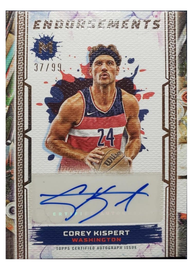 2023-24 Topps Motif Motif Endorsements Corey Kispert #ME-CK card