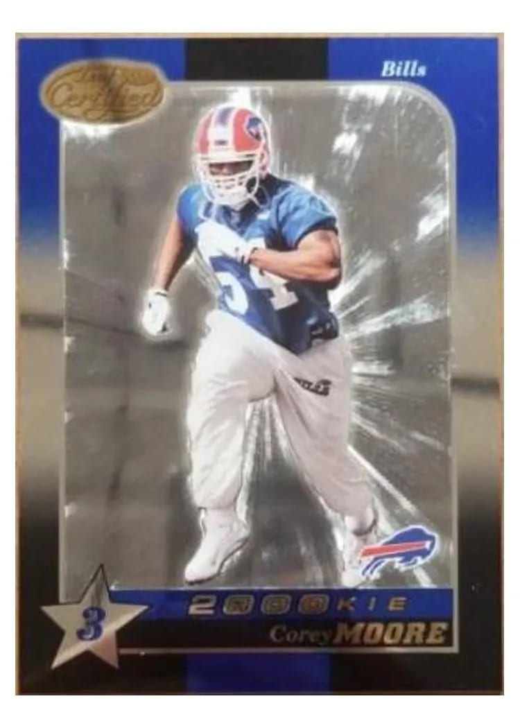 2000 Leaf Certified Corey Moore #186 card