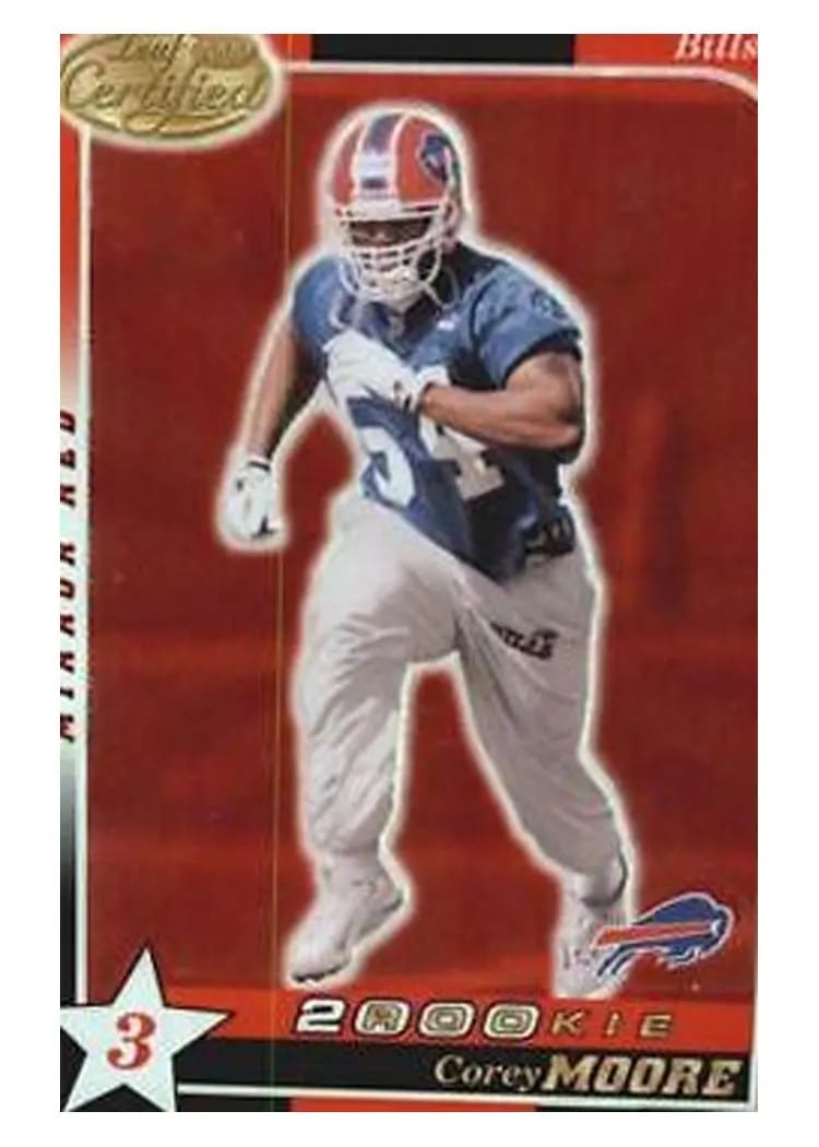 2000 Leaf Certified Corey Moore #186 card