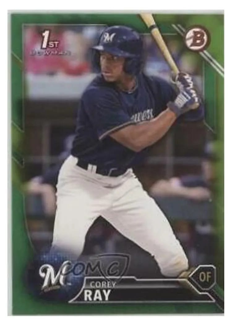 2016 Bowman Draft Corey Ray #BD-100 card