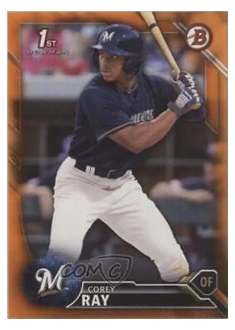 2016 Bowman Draft Corey Ray #BD-100 card