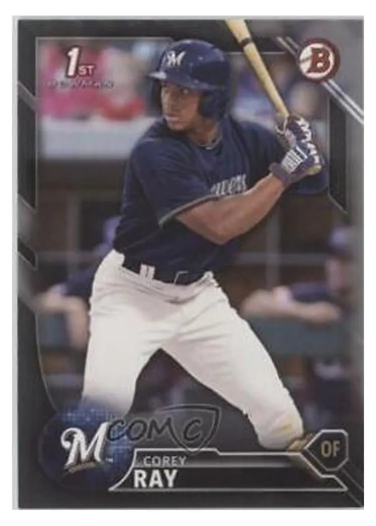 2016 Bowman Draft Corey Ray #BD-100 card