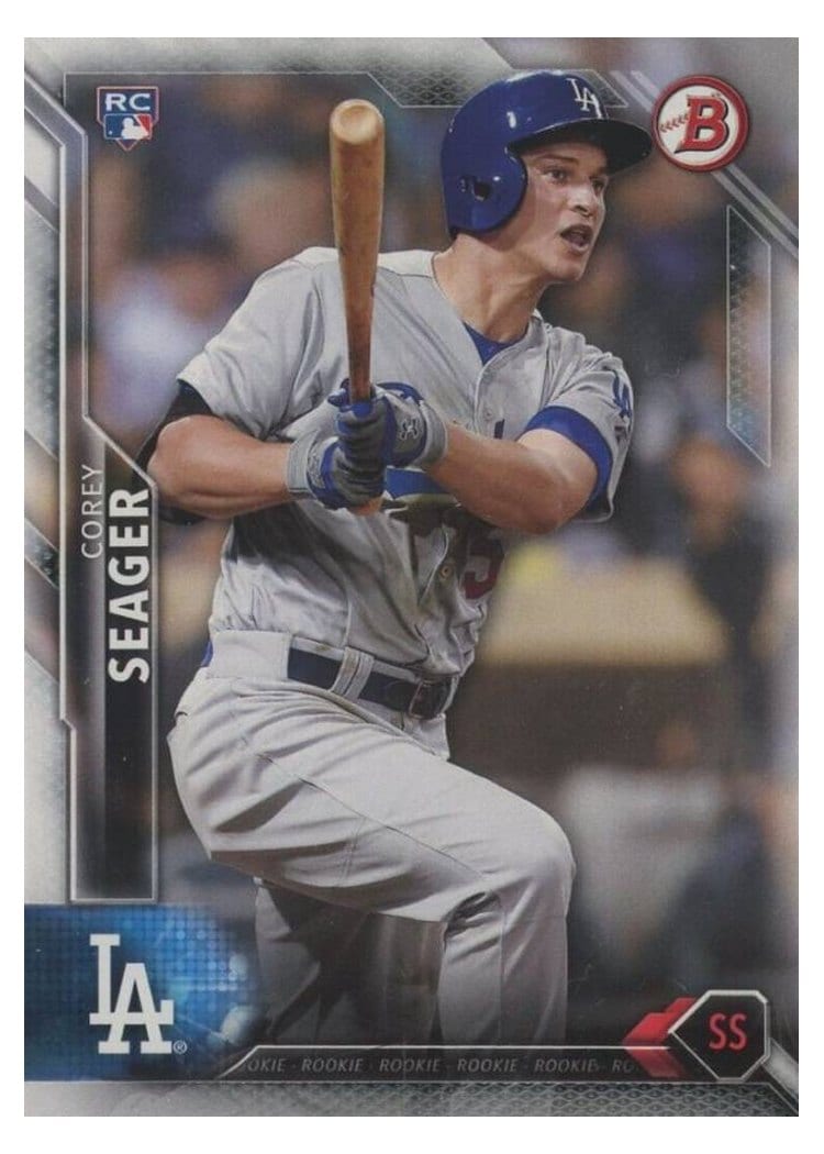 2016 Bowman Base Set Corey Seager #150 card