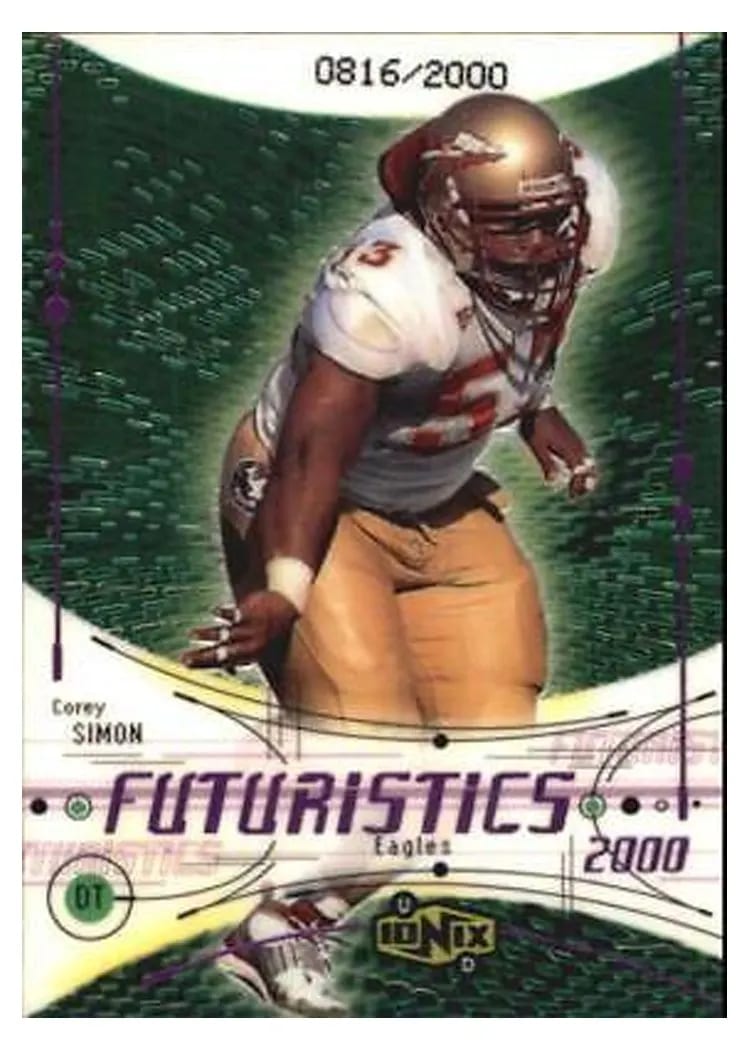 2000 Upper Deck Ionix Corey Simon #65 card