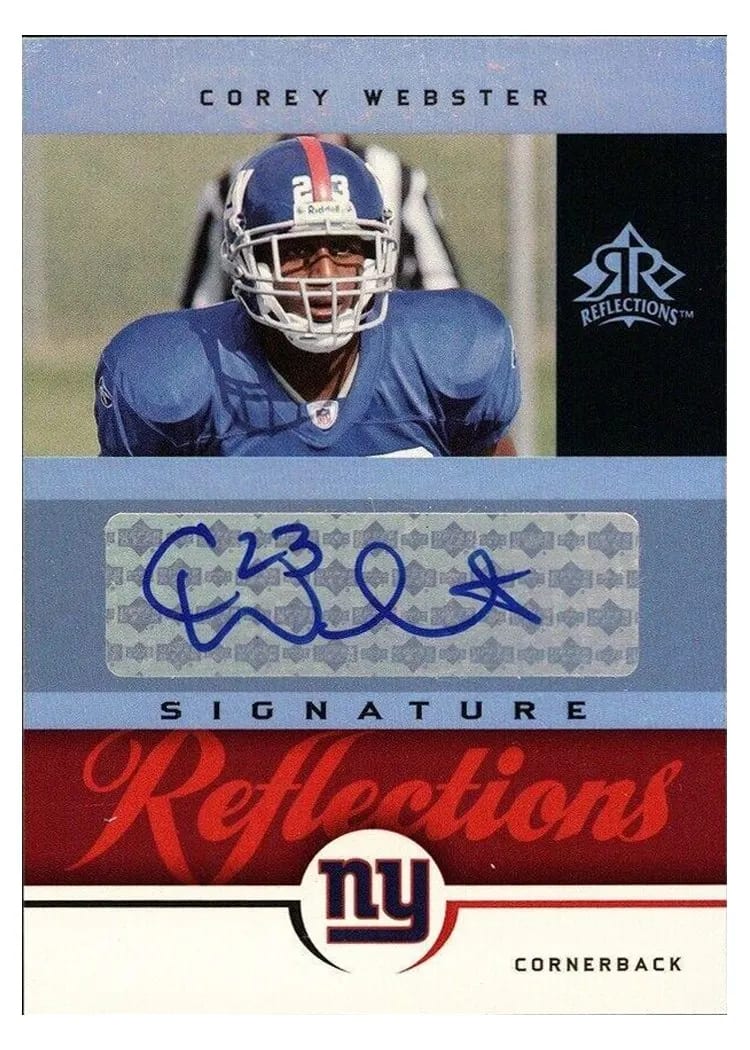 2005 Upper Deck Reflections Signatures Corey Webster #SR-CO card