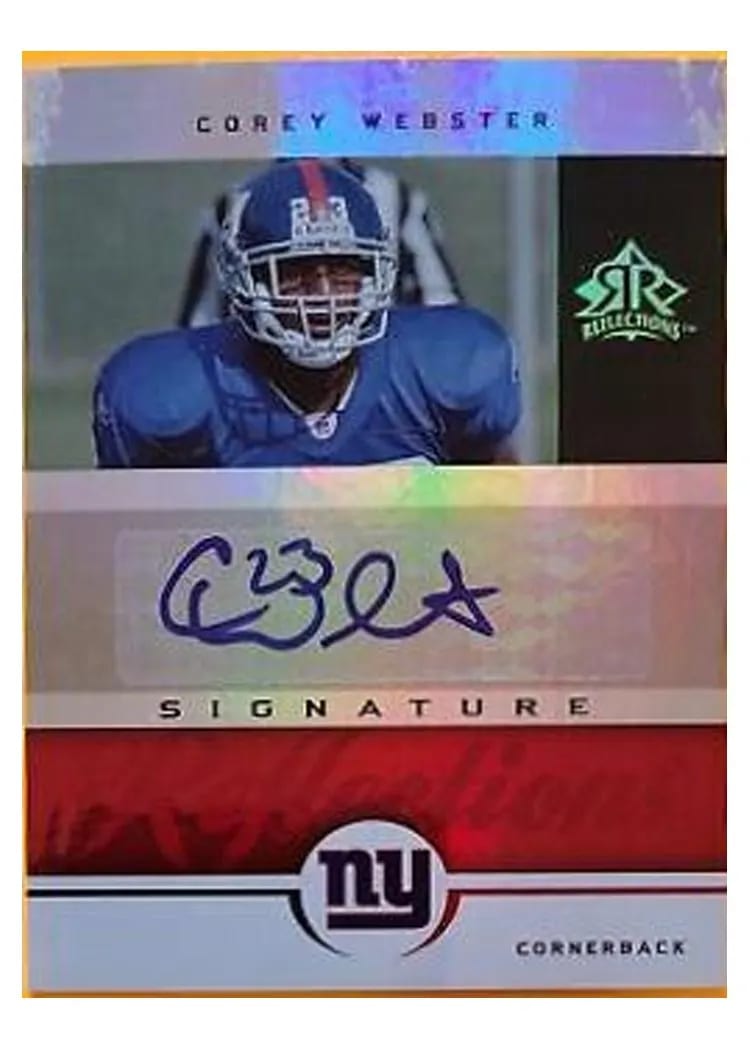 2005 Upper Deck Reflections Signatures Corey Webster #SR-CO card