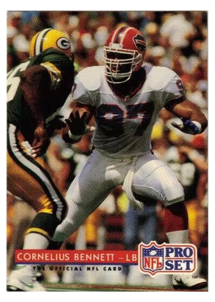 1992 Pro Set Cornelius Bennett #92 card