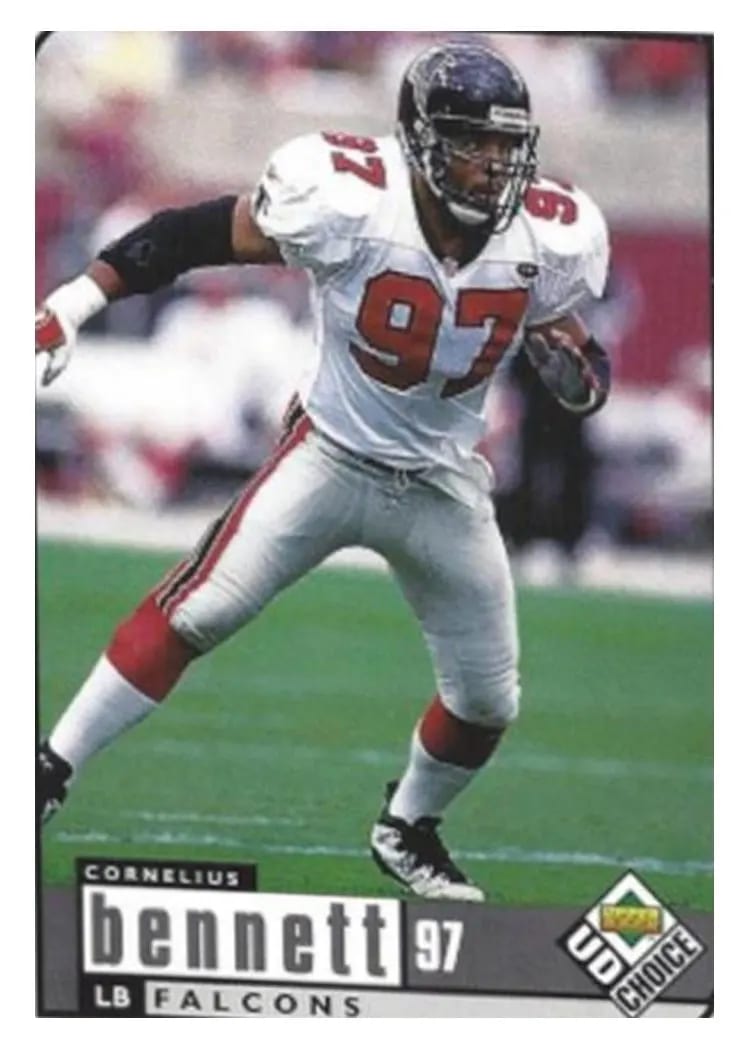 1998 Upper Deck UD Choice Cornelius Bennett #10 card