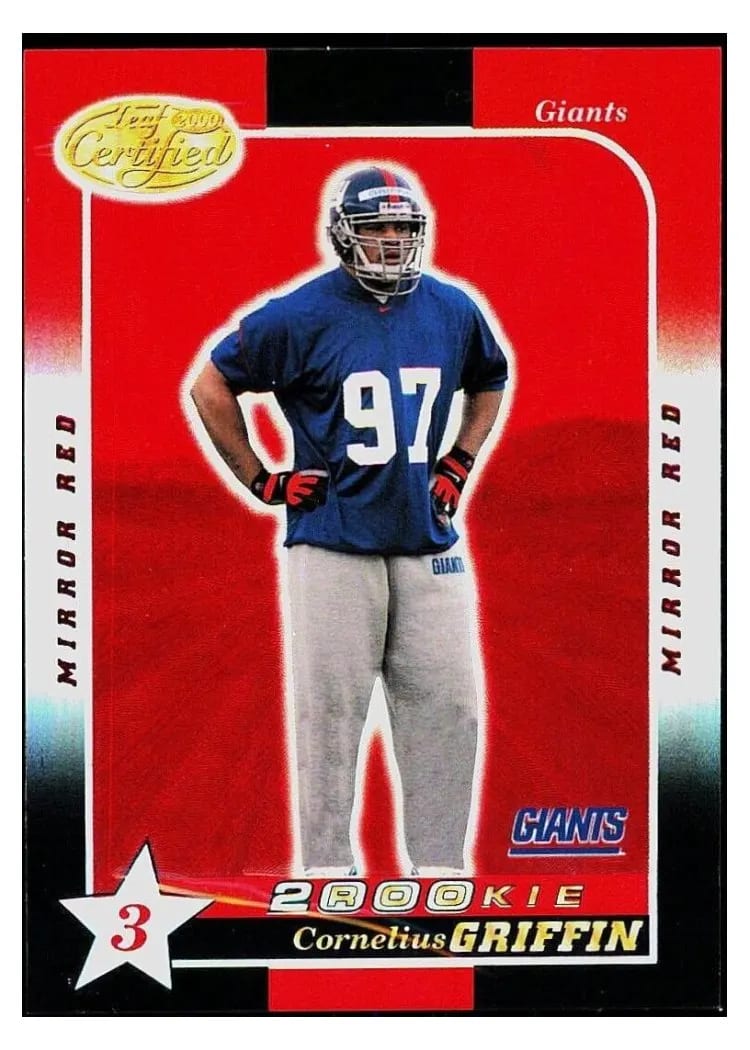 2000 Leaf Certified Cornelius Griffin #180 card