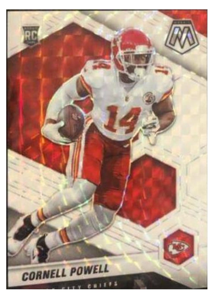 2021 Panini Mosaic Base Set Cornell Powell White Mosaic #340 card