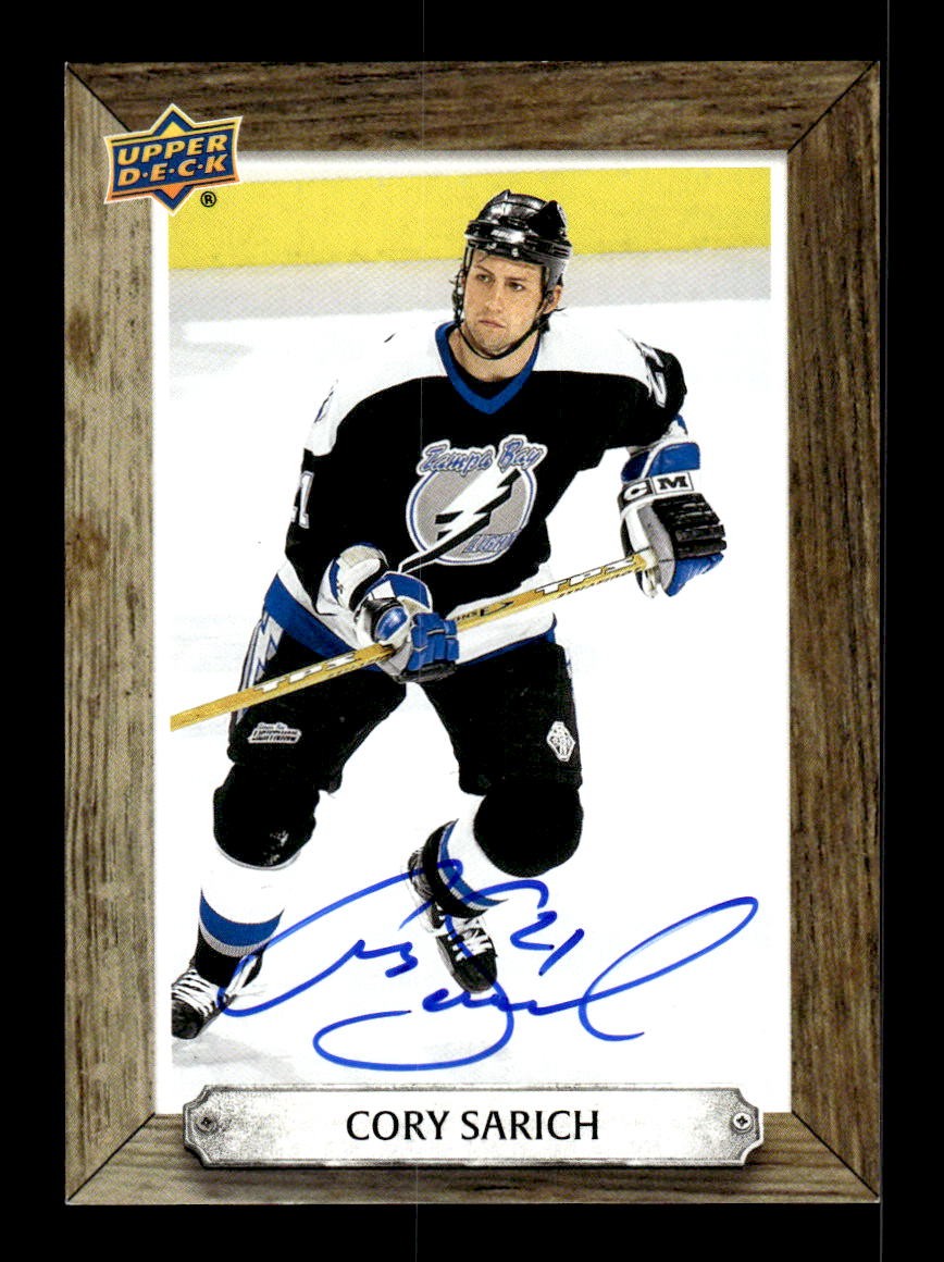 2024-25 Upper Deck Engrained Icons Beehive Portrait Signatures Cory Sarich #BH-CS card