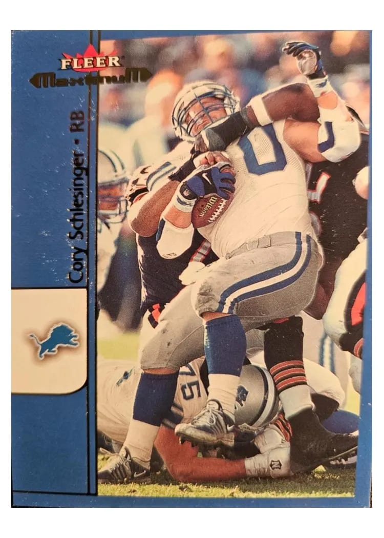 2002 Fleer Maximum Cory Schlesinger #55 card