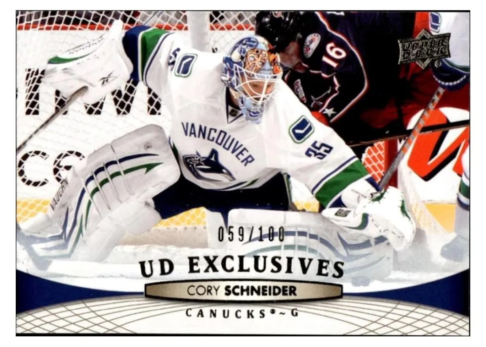 2011 Upper Deck Cory Schneider #18 card