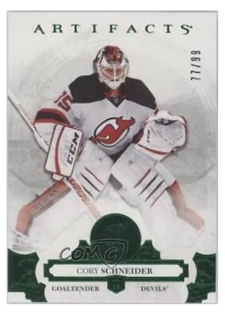 2017-18 Upper Deck Artifacts Base Set Cory Schneider #19 card