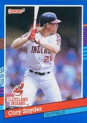 1991 Donruss Base Set Cory Snyder #288 card
