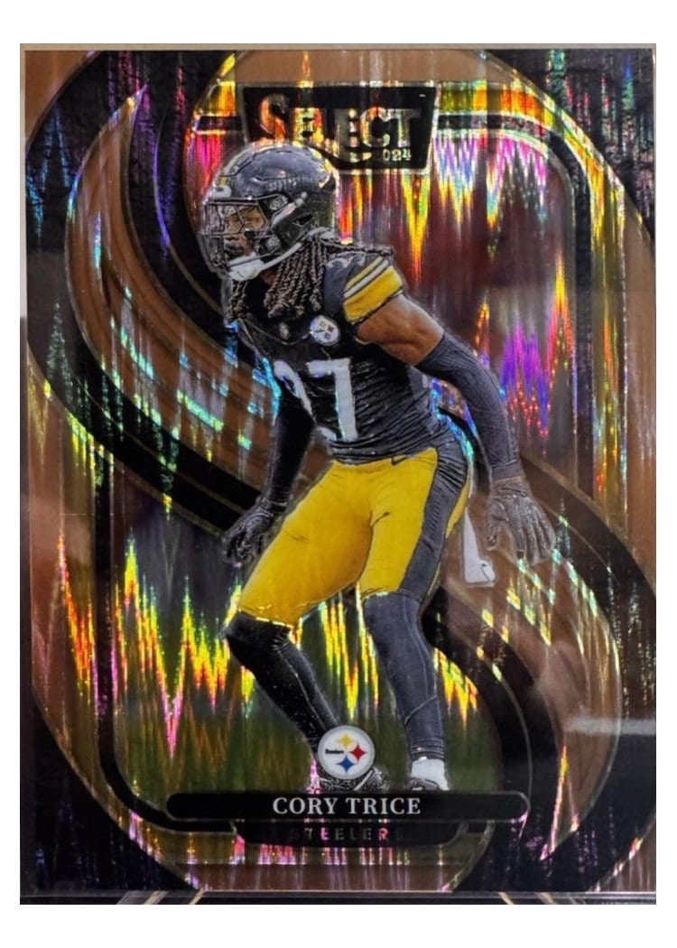 2024 Panini Select Base Set Cory Trice Copper Prizm Shock #140 card