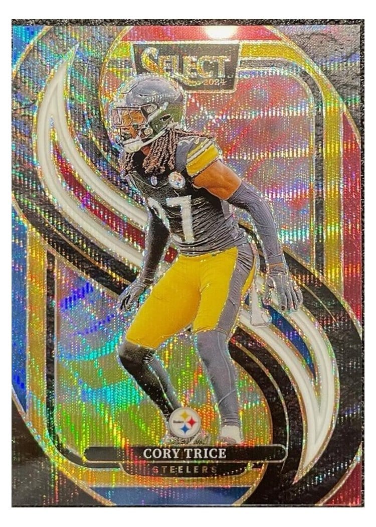 2024 Panini Select Base Set Cory Trice Tri-Color Prizm #140 card
