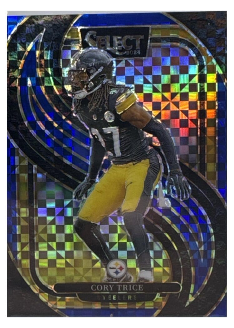 2024 Panini Select Base Set Cory Trice Blue Prizm #140 card