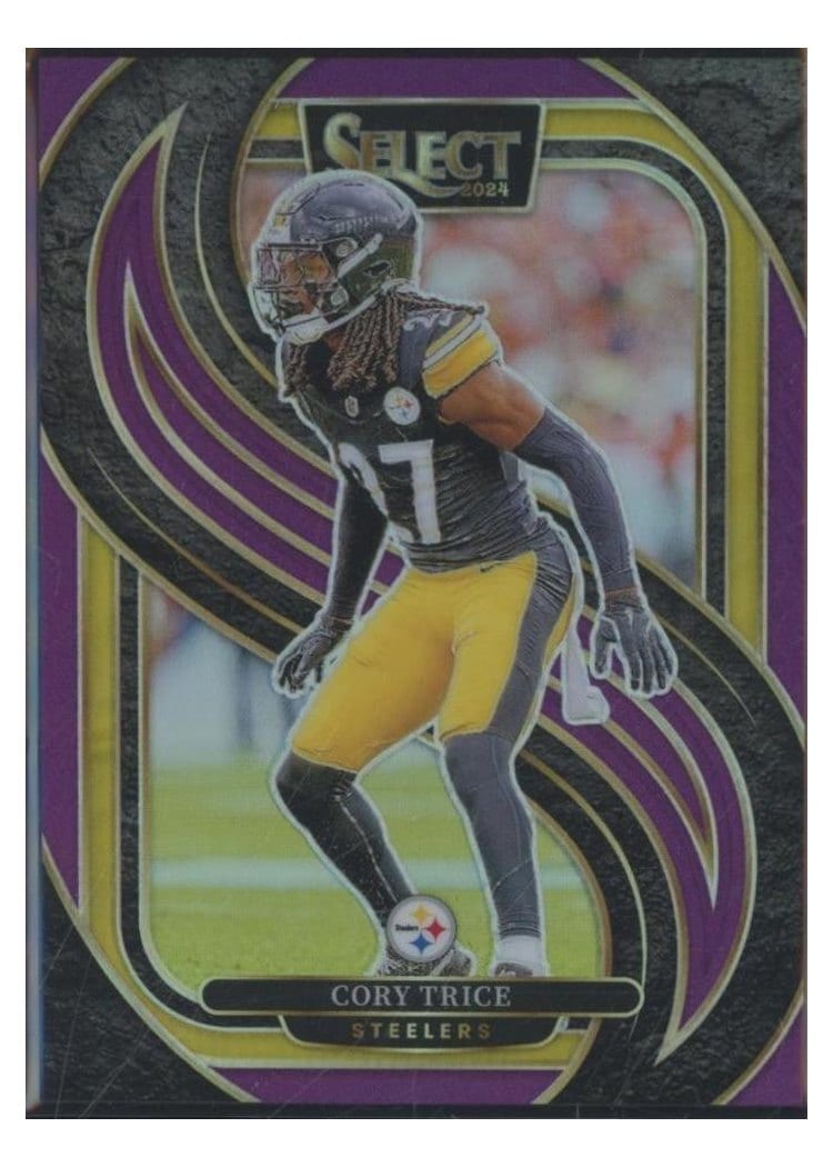 2024 Panini Select Base Set Cory Trice Purple Prizm #140 card