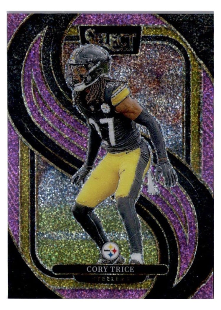 2024 Panini Select Base Set Cory Trice Pink Glitter Prizm #140 card