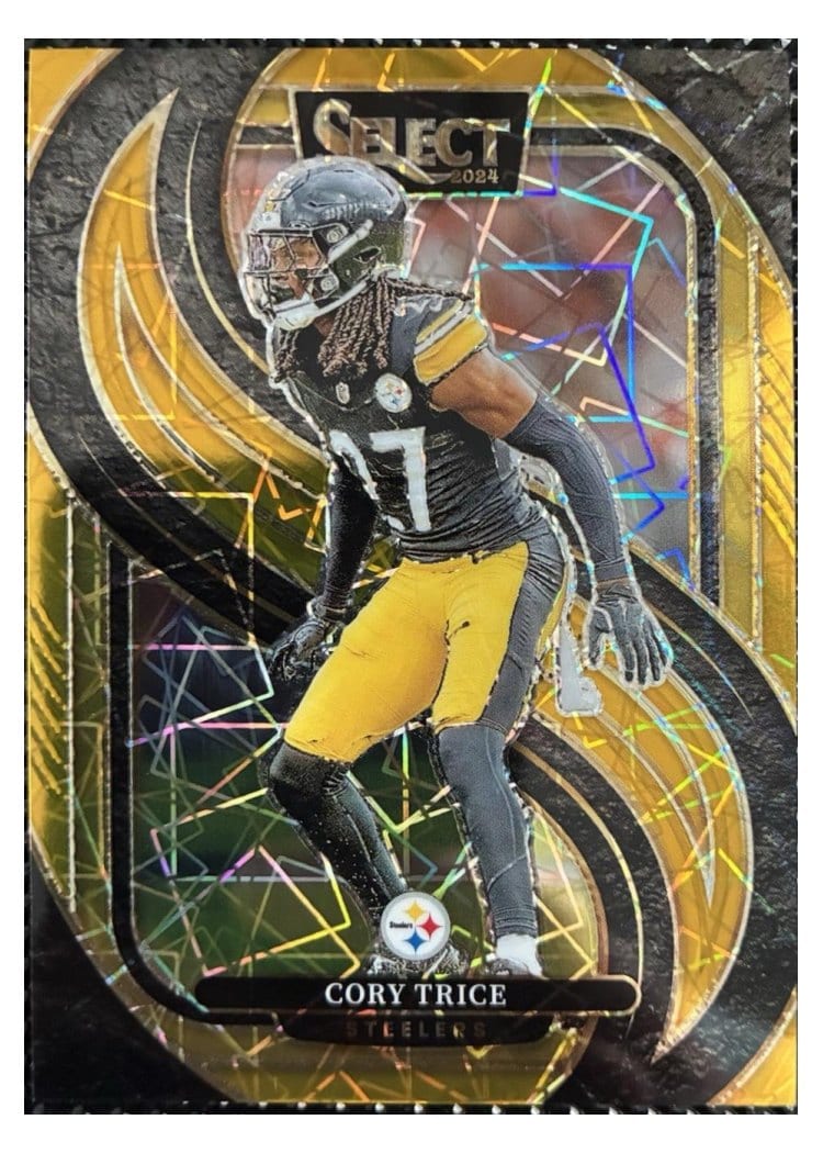 2024 Panini Select Base Set Cory Trice Gold Prizm #140 card