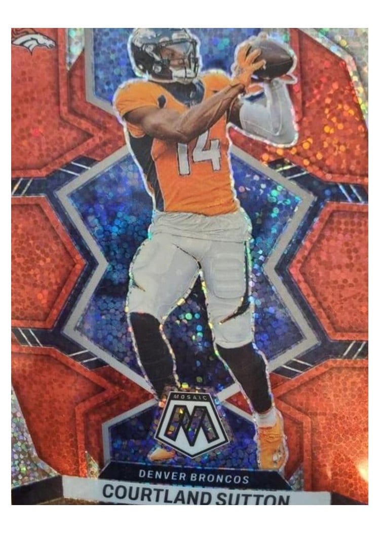2022 Panini Mosaic Base Set Courtland Sutton #59 card