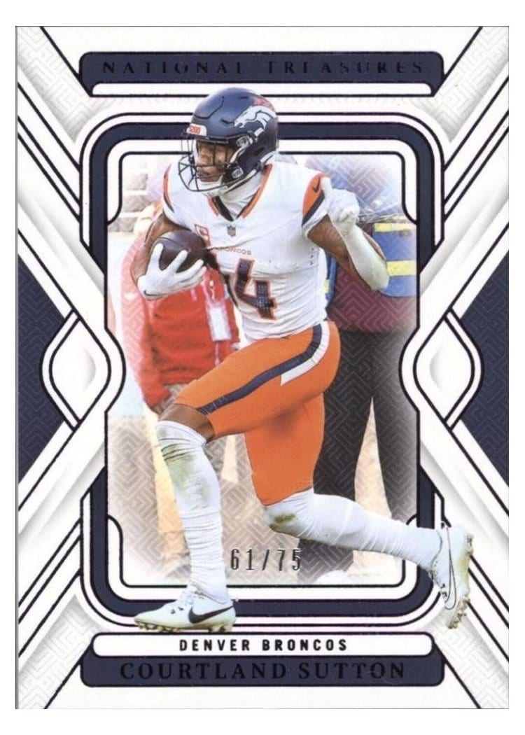 2024 Panini National Treasures Base Set Courtland Sutton Purple #30 card