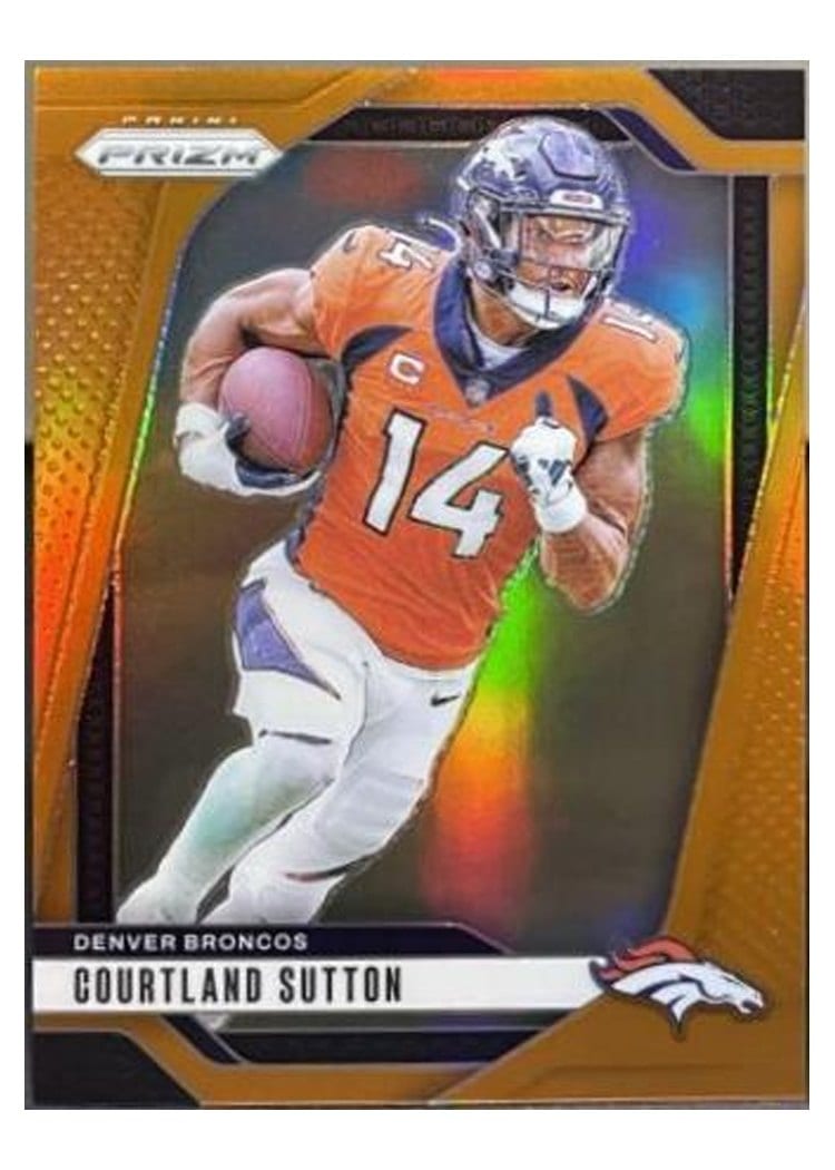 2024 Panini Prizm Base Set Courtland Sutton Orange #86 card