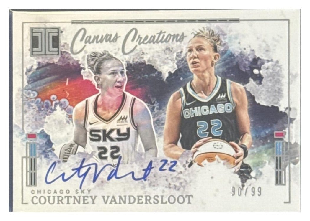 2025 Panini Impeccable WNBA Canvas Creations Courtney Vandersloot #6 card