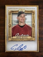 2024 Topps Gilded Collection Gold Frame Hall of Famers Autographs Craig Biggio #HAFA-CB card