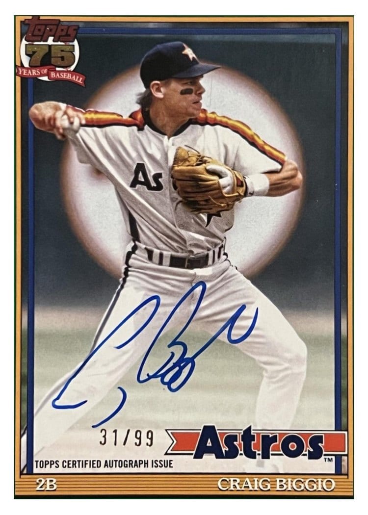 2026 Topps 1991 Topps Autographs Craig Biggio #91A-CBI card