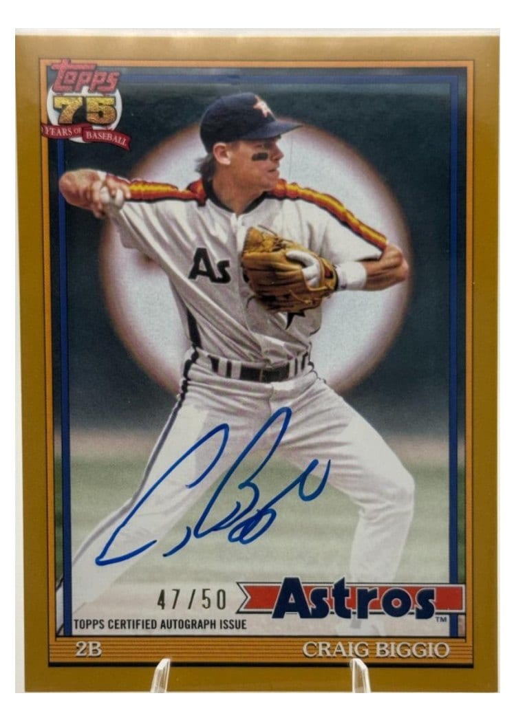 2026 Topps 1991 Topps Autographs Craig Biggio #91A-CBI card